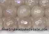 CRQ866 15 inches 8mm faceted round AB-color rose quartz beads