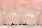 CRQ878 15 inches 12mm faceted round rose quartz beads