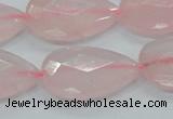 CRQ90 15.5 inches 20*30mm faceted teardrop natural rose quartz beads