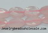 CRQ91 15.5 inches 13*18mm faceted oval natural rose quartz beads