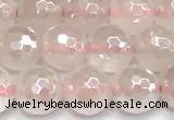 CRQ911 15 inches 8mm faceted round AB-color rose quartz beads