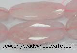 CRQ94 15.5 inches 20*40mm faceted oval natural rose quartz beads