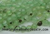 CRU100 15.5 inches 6mm round green rutilated quartz beads wholesale