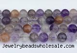 CRU1014 15.5 inches 10mm round mixed rutilated quartz beads