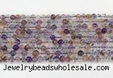 CRU1017 15.5 inches 4mm round mixed rutilated quartz beads