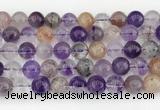 CRU1020 15.5 inches 10mm round mixed rutilated quartz beads