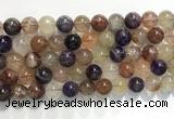 CRU1033 15.5 inches 12mm round mixed rutilated quartz beads wholesale