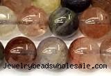 CRU1061 15 inches 8mm round mixed rutilated quartz beads