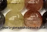 CRU1063 15 inches 12mm round mixed rutilated quartz beads