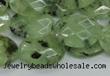 CRU115 15.5 inches 18*25mm faceted oval green rutilated quartz beads