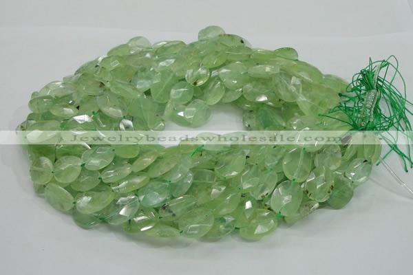 CRU119 15.5 inches 13*17mm faceted freeform green rutilated quartz beads