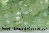 CRU120 15.5 inches 10*10mm faceted square green rutilated quartz beads