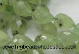 CRU125 15.5 inches 11*16mm faceted teardrop green rutilated quartz beads