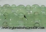 CRU135 13*18mm oval & round double drilled green rutilated quartz beads