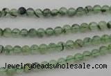 CRU145 15.5 inches 4mm round green rutilated quartz beads