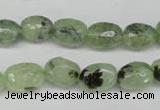 CRU178 8*10mm – 10*14mm faceted nuggets green rutilated quartz beads