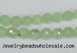 CRU200 15.5 inches 6mm faceted round green rutilated quartz beads