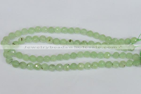 CRU200 15.5 inches 6mm faceted round green rutilated quartz beads