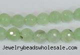 CRU202 15.5 inches 10mm faceted round green rutilated quartz beads