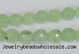 CRU203 15.5 inches 12mm faceted round green rutilated quartz beads