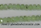 CRU206 15.5 inches 5*8mm faceted rondelle green rutilated quartz beads