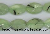 CRU207 15.5 inches 13*18mm faceted oval green rutilated quartz beads