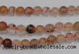 CRU452 15.5 inches 6mm round Multicolor rutilated quartz beads