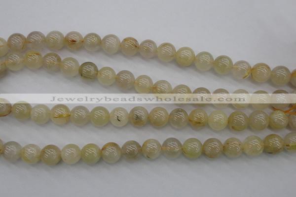 CRU583 15.5 inches 10mm round golden rutilated quartz beads