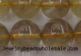 CRU615 15.5 inches 14mm round golden rutilated quartz beads