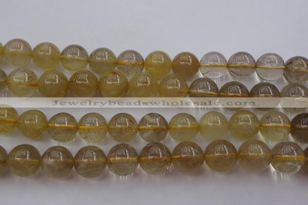 CRU615 15.5 inches 14mm round golden rutilated quartz beads