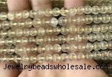 CRU629 15.5 inches 6mm round golden rutilated quartz beads