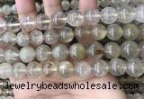 CRU634 15.5 inches 13mm round golden rutilated quartz beads