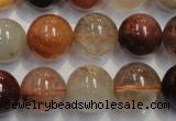 CRU656 15.5 inches 14mm round Multicolor rutilated quartz beads