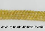 CRU660 15.5 inches 8mm round golden rutilated quartz beads