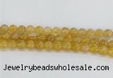 CRU661 15.5 inches 10mm round golden rutilated quartz beads