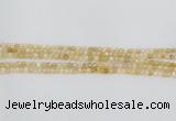 CRU665 15.5 inches 3mm faceted round golden rutilated quartz beads