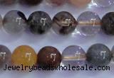 CRU752 15.5 inches 8mm round Multicolor rutilated quartz beads