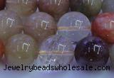 CRU754 15.5 inches 12mm round Multicolor rutilated quartz beads