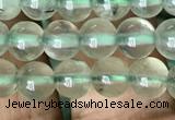 CRU811 15.5 inches 6mm round green rutilated quartz beads