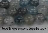 CRU853 15.5 inches 10mm round blue rutilated quartz beads