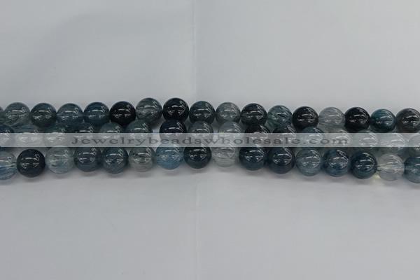 CRU861 15.5 inches 10mm round blue rutilated quartz beads