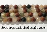 CRU915 15.5 inches 12mm faceted round mixed rutilated quartz beads