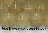 CRU952 15.5 inches 8mm round golden rutilated quartz beads