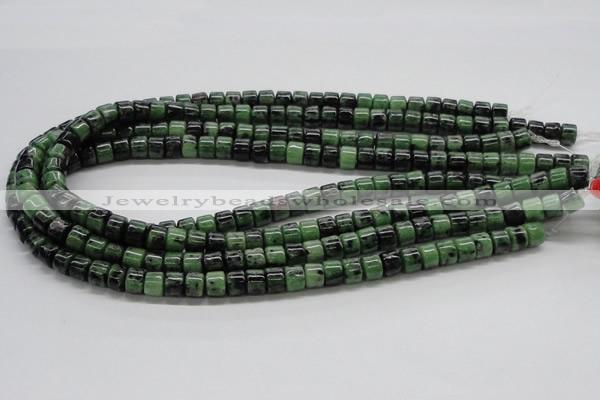 CRZ08 15.5 inches 8*6mm column ruby zoisite gemstone beads Wholesale