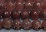 CRZ1000 15.5 inches 6mm - 6.5mm round A- grade natural ruby beads