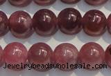 CRZ1005 15.5 inches 6mm - 6.5mm round A+ grade natural ruby beads