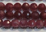 CRZ1011 15.5 inches 5.3mm - 5.8mm faceted round AAA grade ruby beads