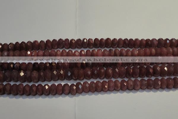 CRZ1014 15.5 inches 4*6mm faceted rondelle A- grade ruby beads