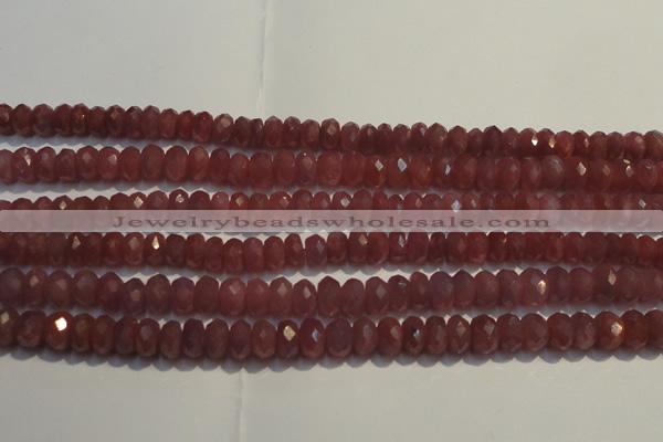 CRZ1017 15.5 inches 3*5mm faceted rondelle A grade ruby beads