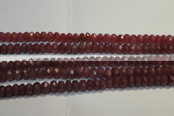 CRZ1021 15.5 inches 3*5mm faceted rondelle A+ grade ruby beads